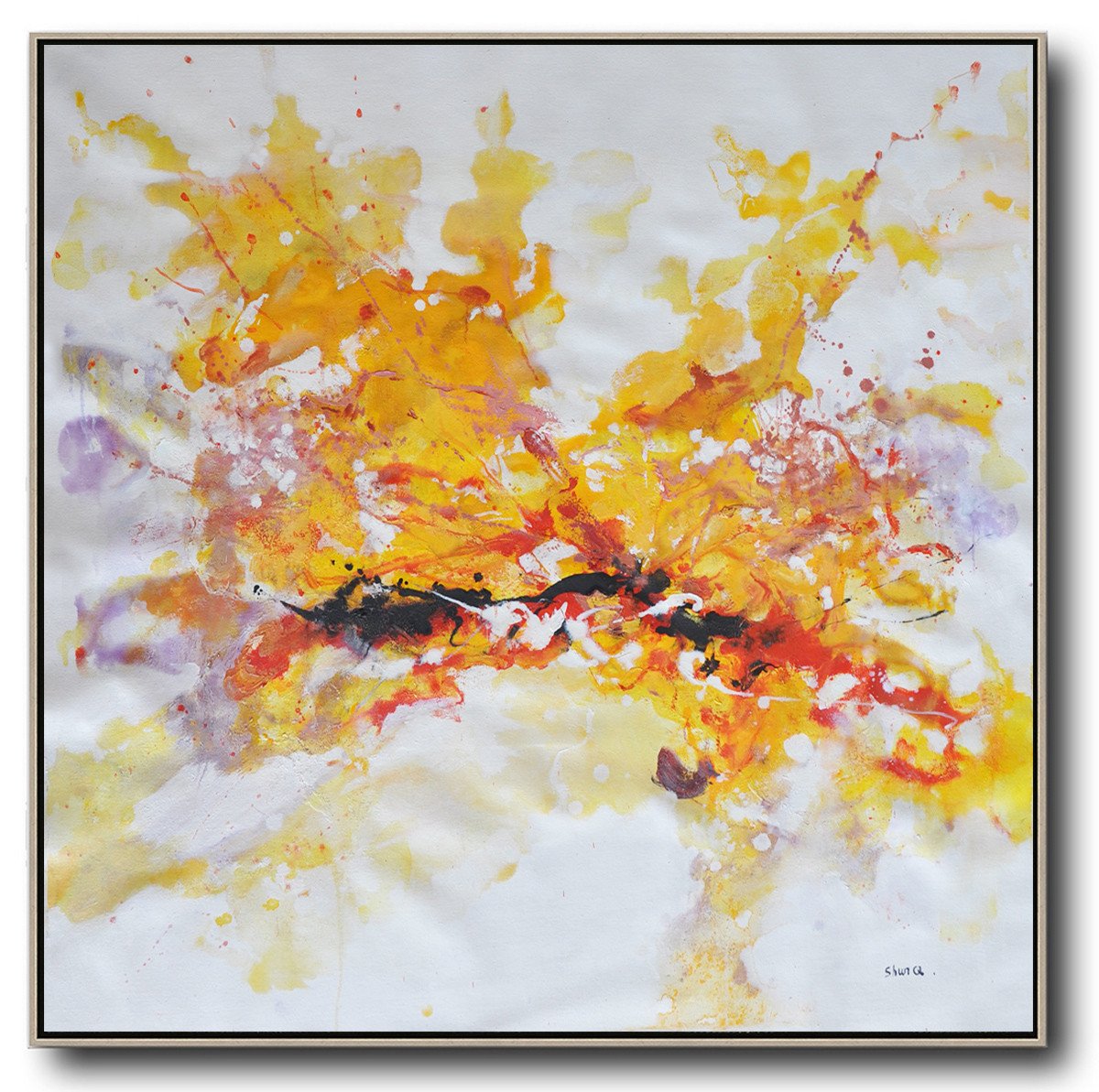 Hand-painted oversized Abstract Oil Painting bedroom canvas art